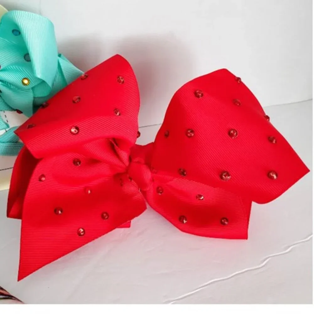 Bundle 3 Large Alligator Clip Hair Bows and 1 Shoe Lace & Bow Set NWT